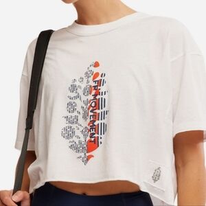 Free People Inspire White Logo tee. NWT.  size Med